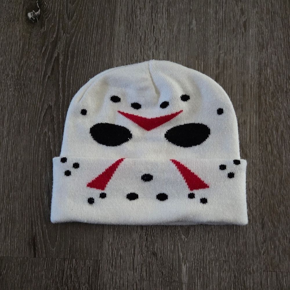 Friday The 13th Jason Glow in The Dark Horror Cuffed Winter Beanie